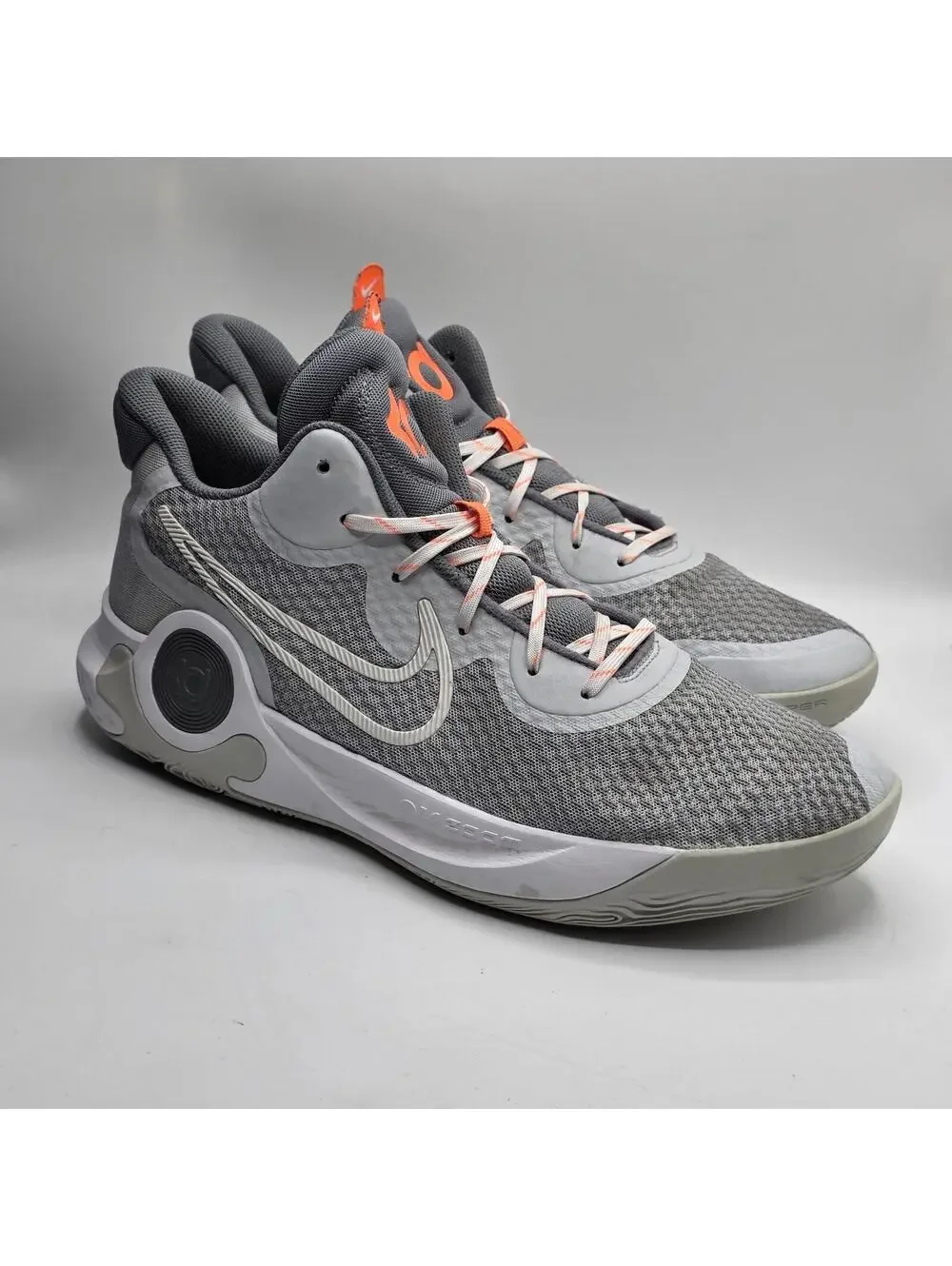Nike KD Trey 5 X Grey Fog Orange Basketball Shoes CW3400-011 Men's Size 13